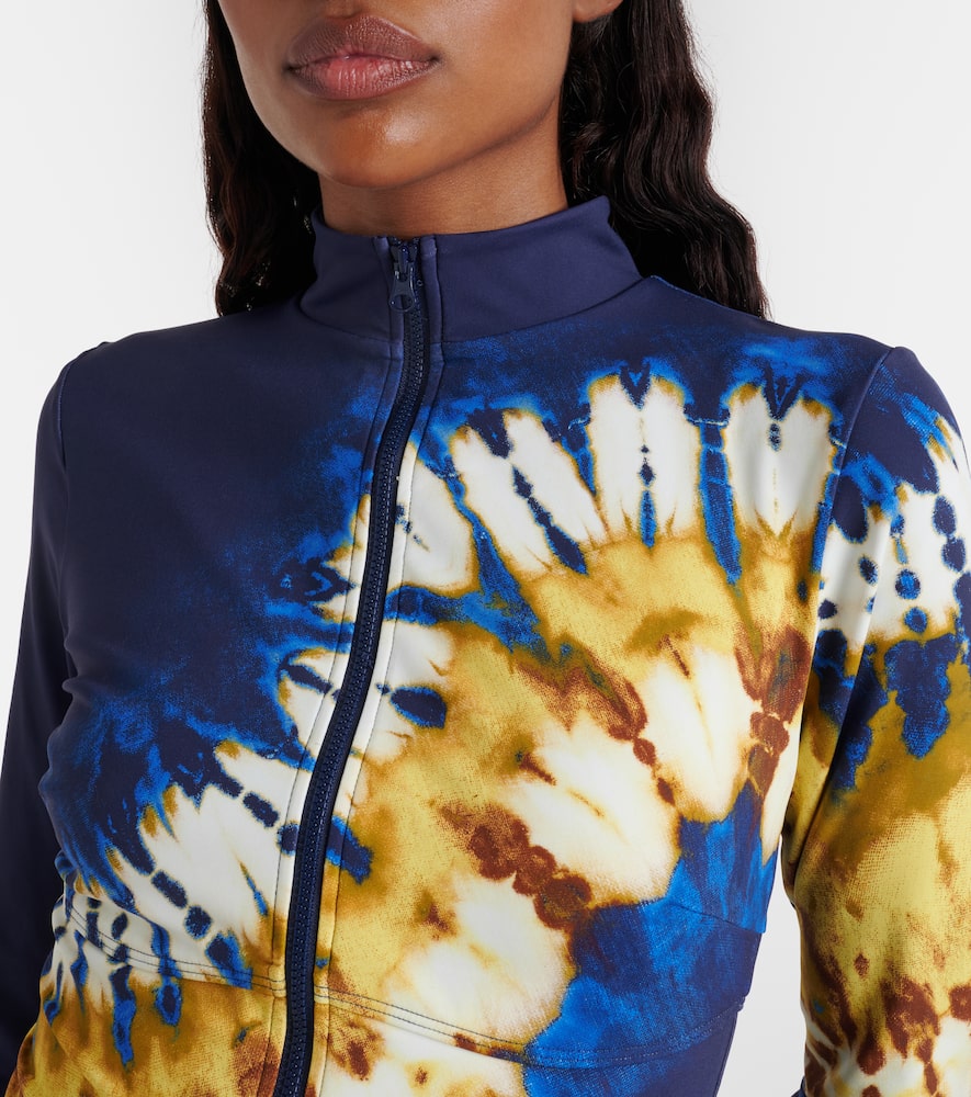 Alémais Martine draped printed rashguard top