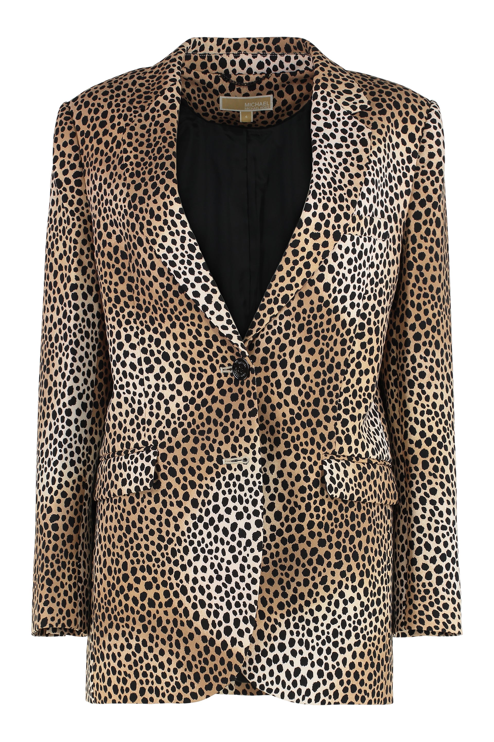 Single-Breasted Two-Button Blazer with Lapel Collar