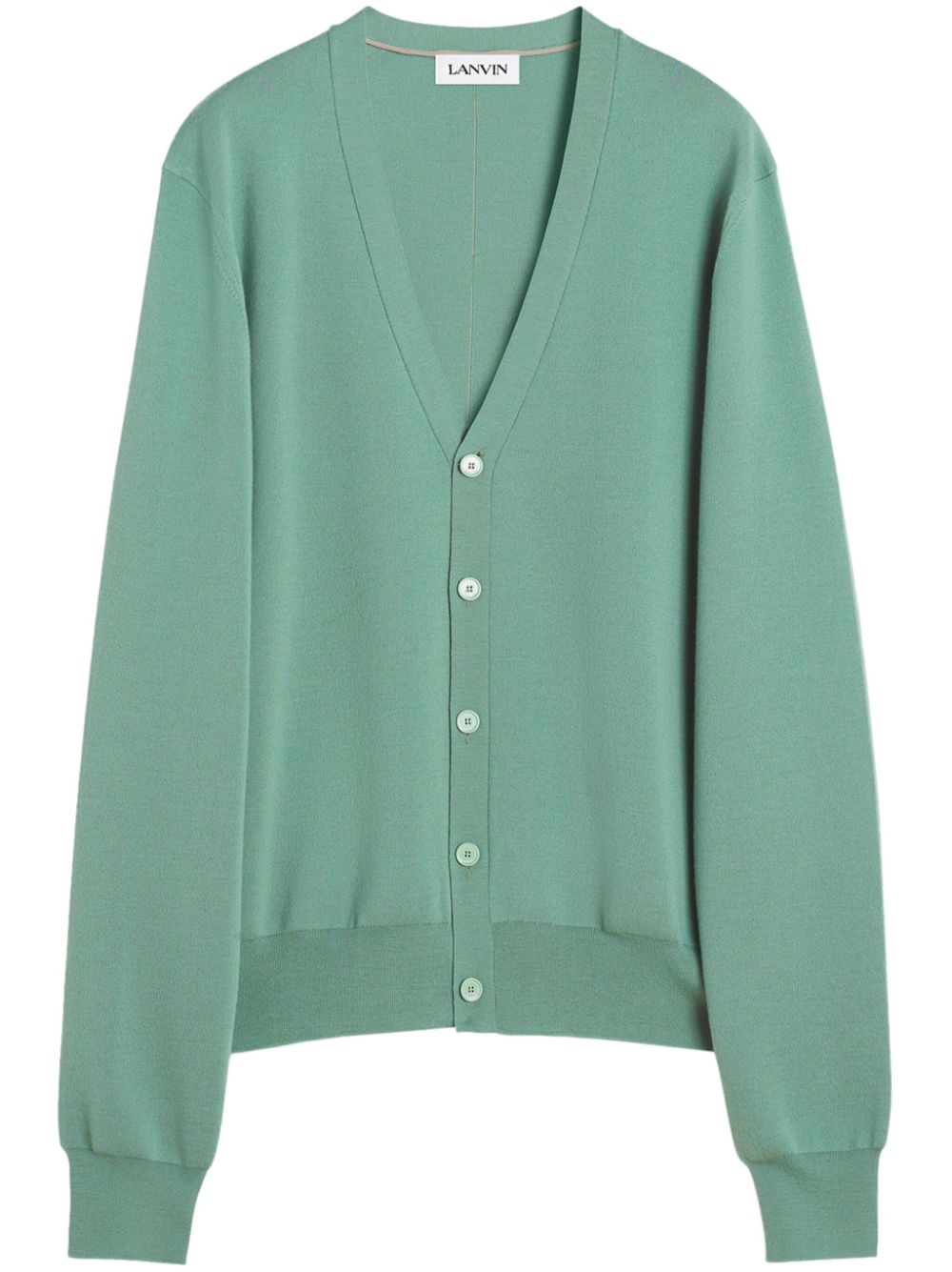 Merino-wool cardigan - Green