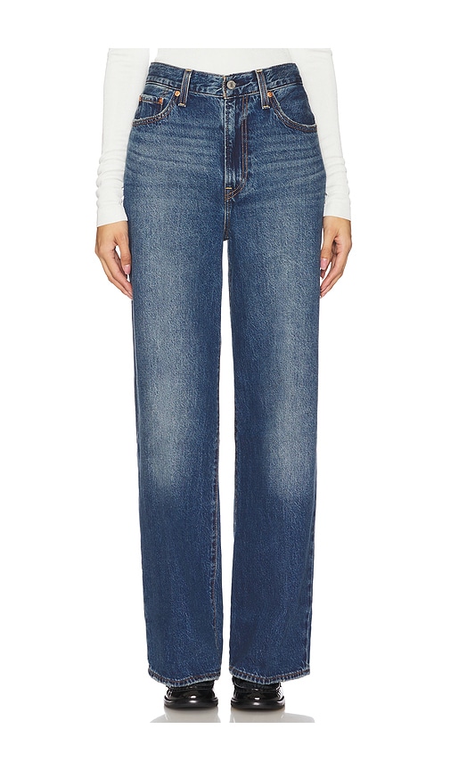 LEVI'S Ribcage Wide Leg Jeans in Blue. -  30 also in 24, 25, 26, 27
