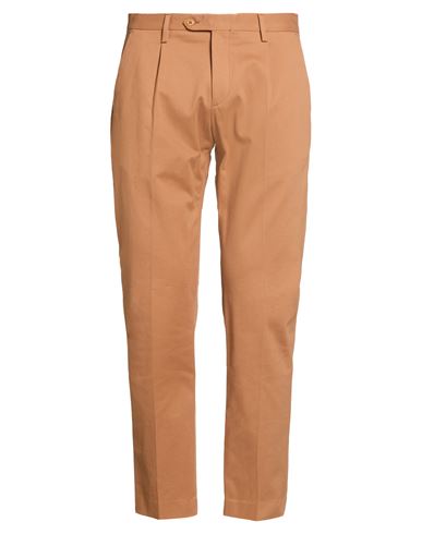 Man Pants Camel Size 36 Cotton, Elastane