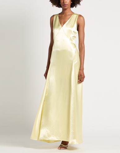 Woman Maxi dress Yellow Size 8 Viscose