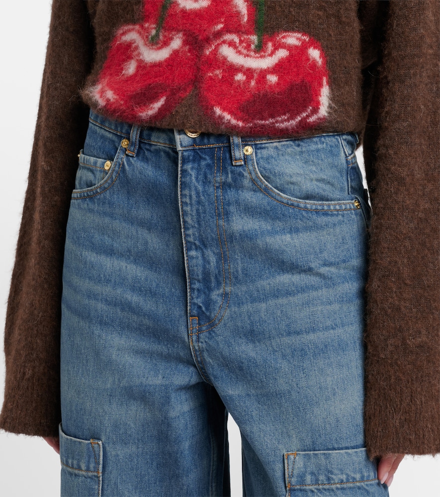 Mid-rise cargo jeans