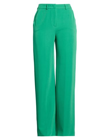 Woman Pants Green Size 10 Polyester, Elastane