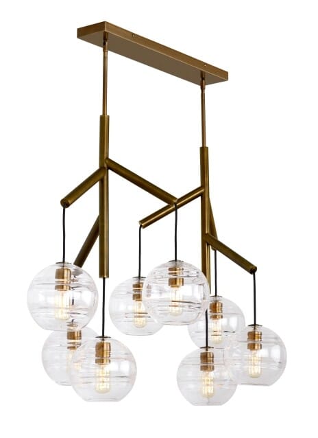 Aged Brass LED Chandelier from the Sedona Collection