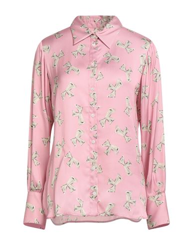 Woman Shirt Light pink Size 10 Viscose