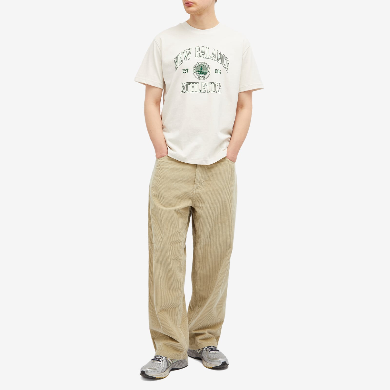 Men's Varsity Oversized T-Shirt in Light Heather