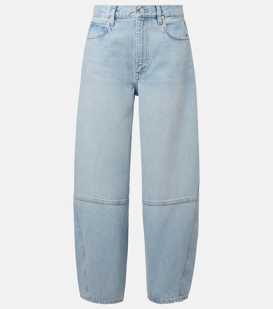 Twisted wide-leg jeans