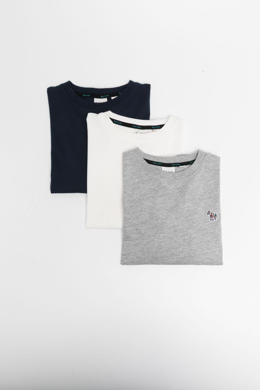 Logo-patch T-shirt (pack of three) - Blue