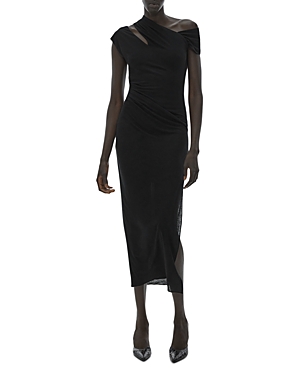 Scala Asymmetric Cutout Midi Dress