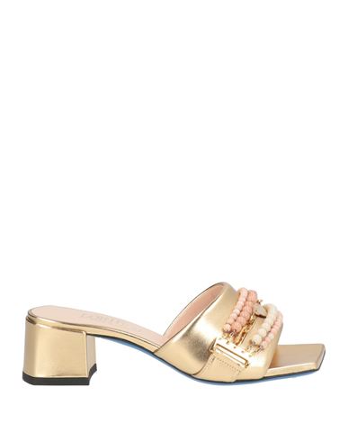 Woman Sandals Gold Size 5 Leather