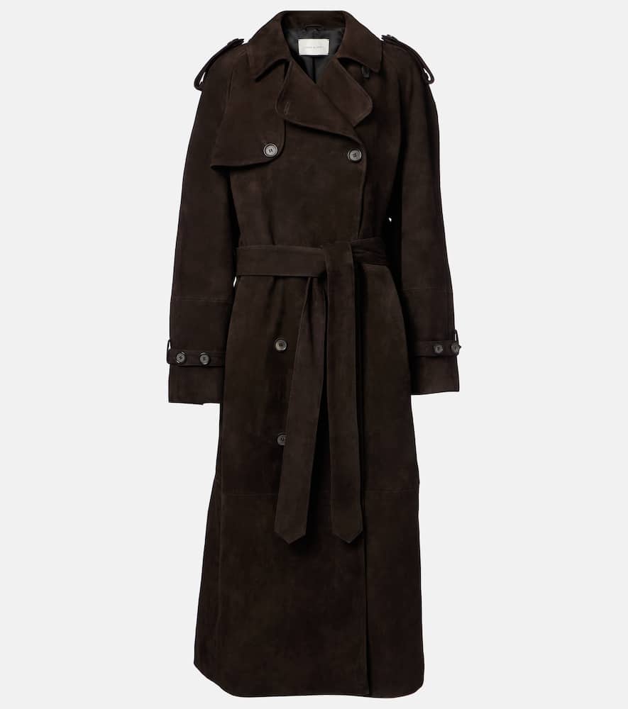 Magda Butrym Double-breasted suede trench coat