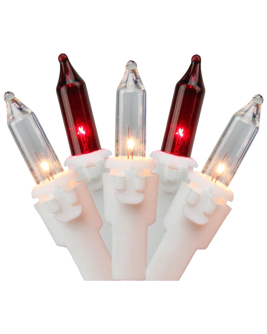 Northlight 100-Count Red And Clear Mini Christmas Light Set 20.25ft White Wire