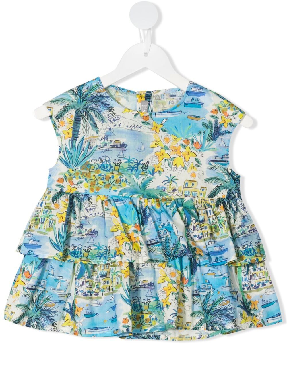 Graphic-print top - Blue