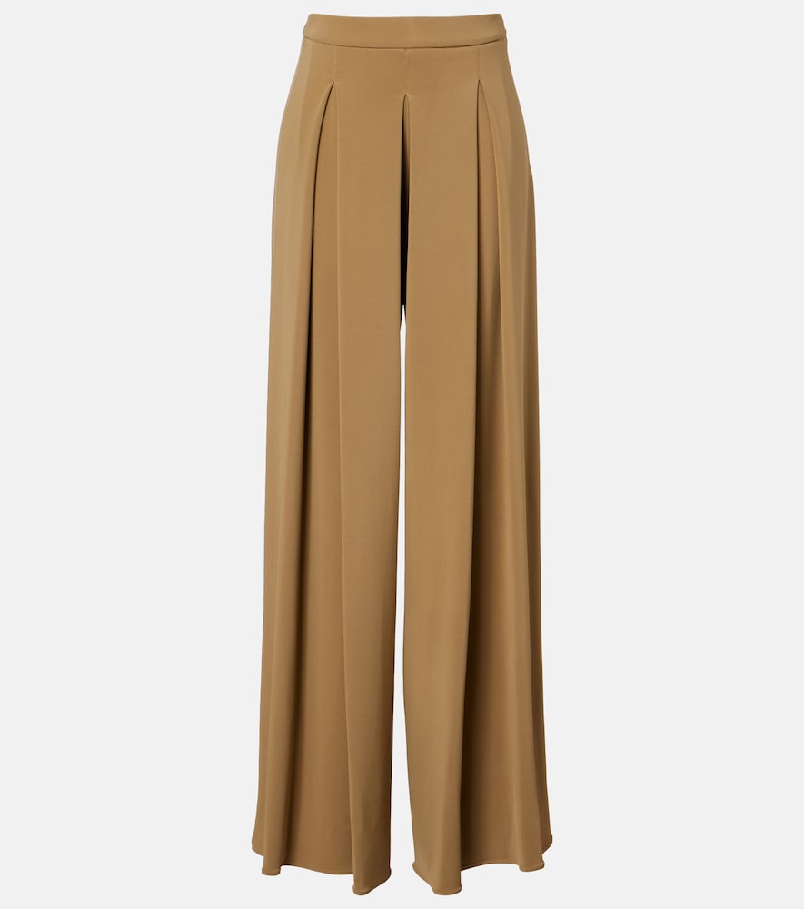 Bermuda pleated wide-leg pants