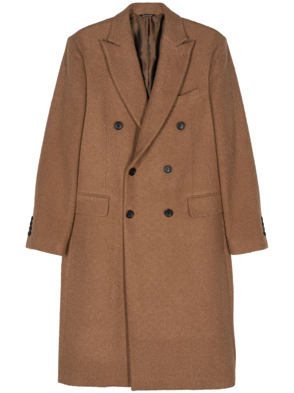 Bouclé coat - Brown