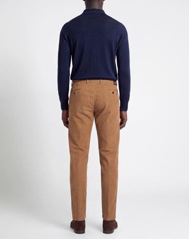 Man Pants Camel Size 38 Cotton, Elastane