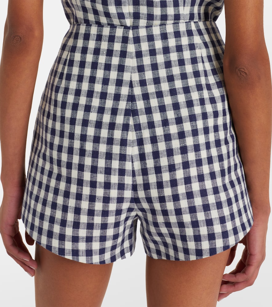 Sadie gingham linen shorts