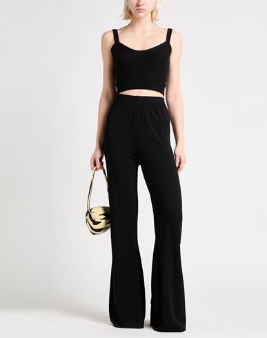 Woman Top Black Size L Wool, Cashmere, Polyamide, Elastane