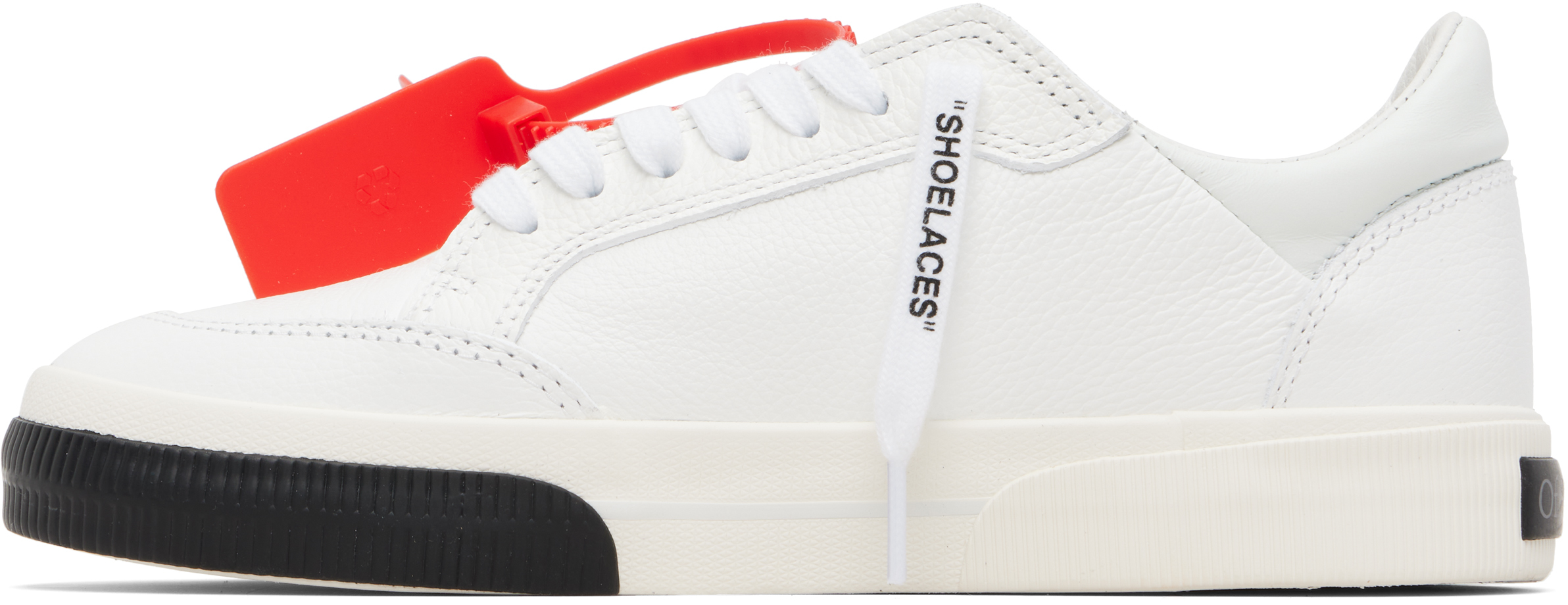 White Vulcanized Low Sneakers