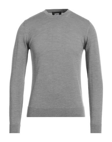 Alpha Studio Man Sweater Grey Size 44 Merino Wool