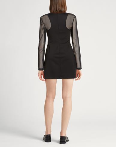 Woman Mini dress Black Size 6 Viscose, Polyamide, Elastane