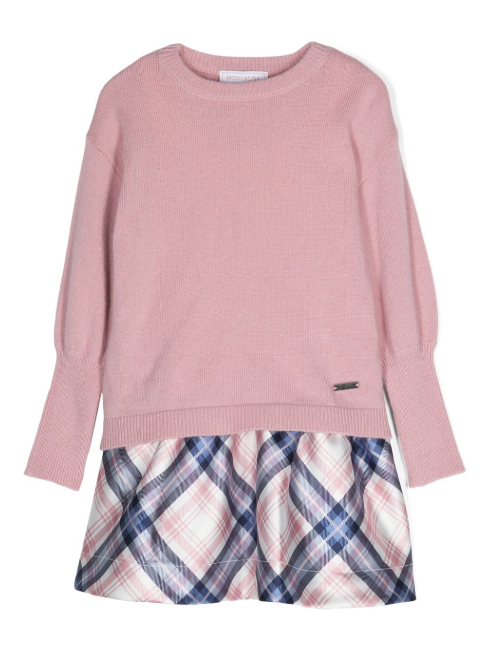 Flared knitted minidress - Pink