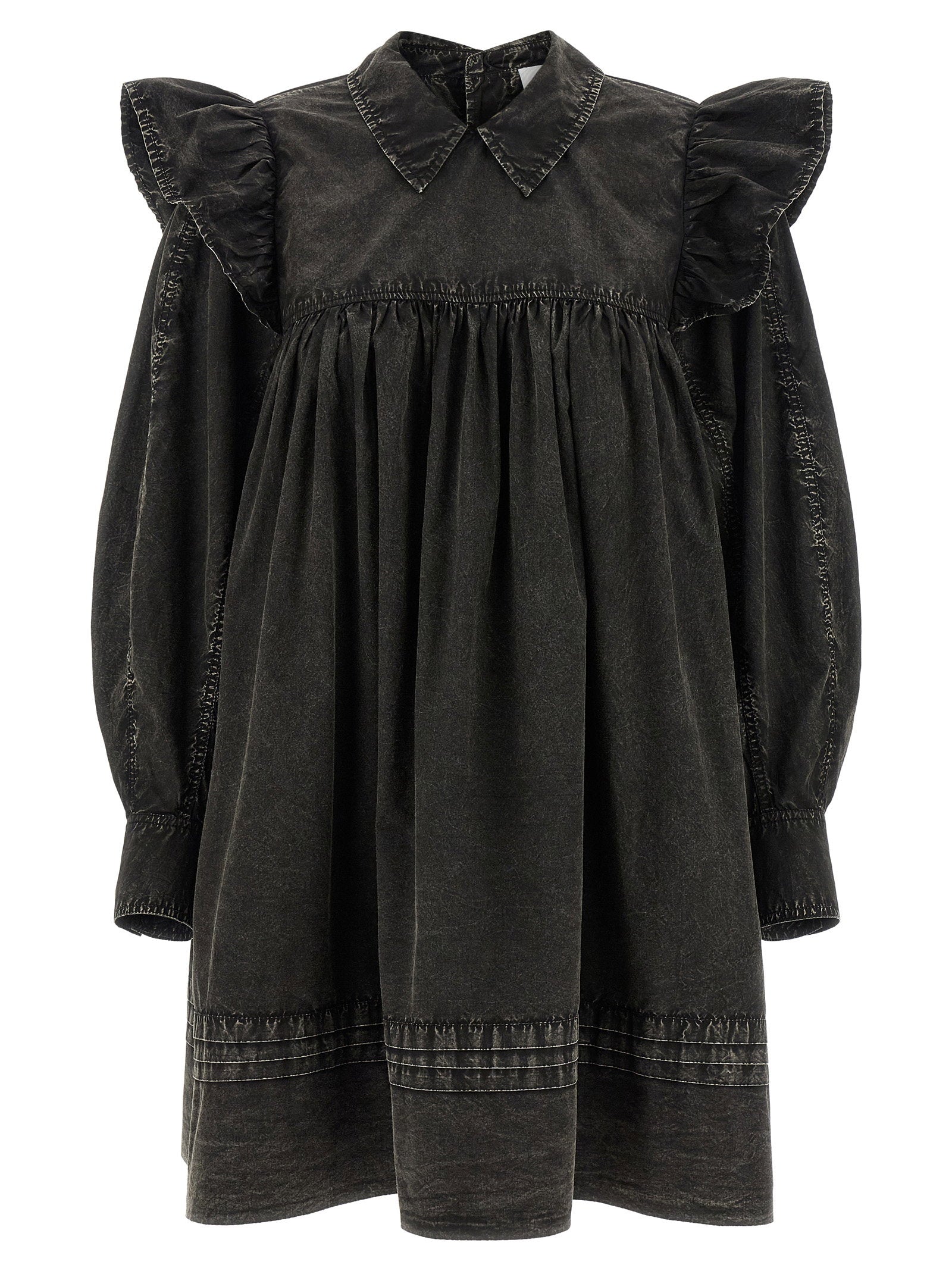 Washed Organic Cotton Dress — Black