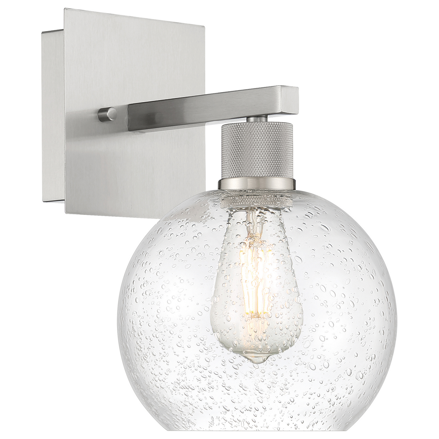 Brushed Steel LED Wall Sconce from the Port Nine Burgundy Collection