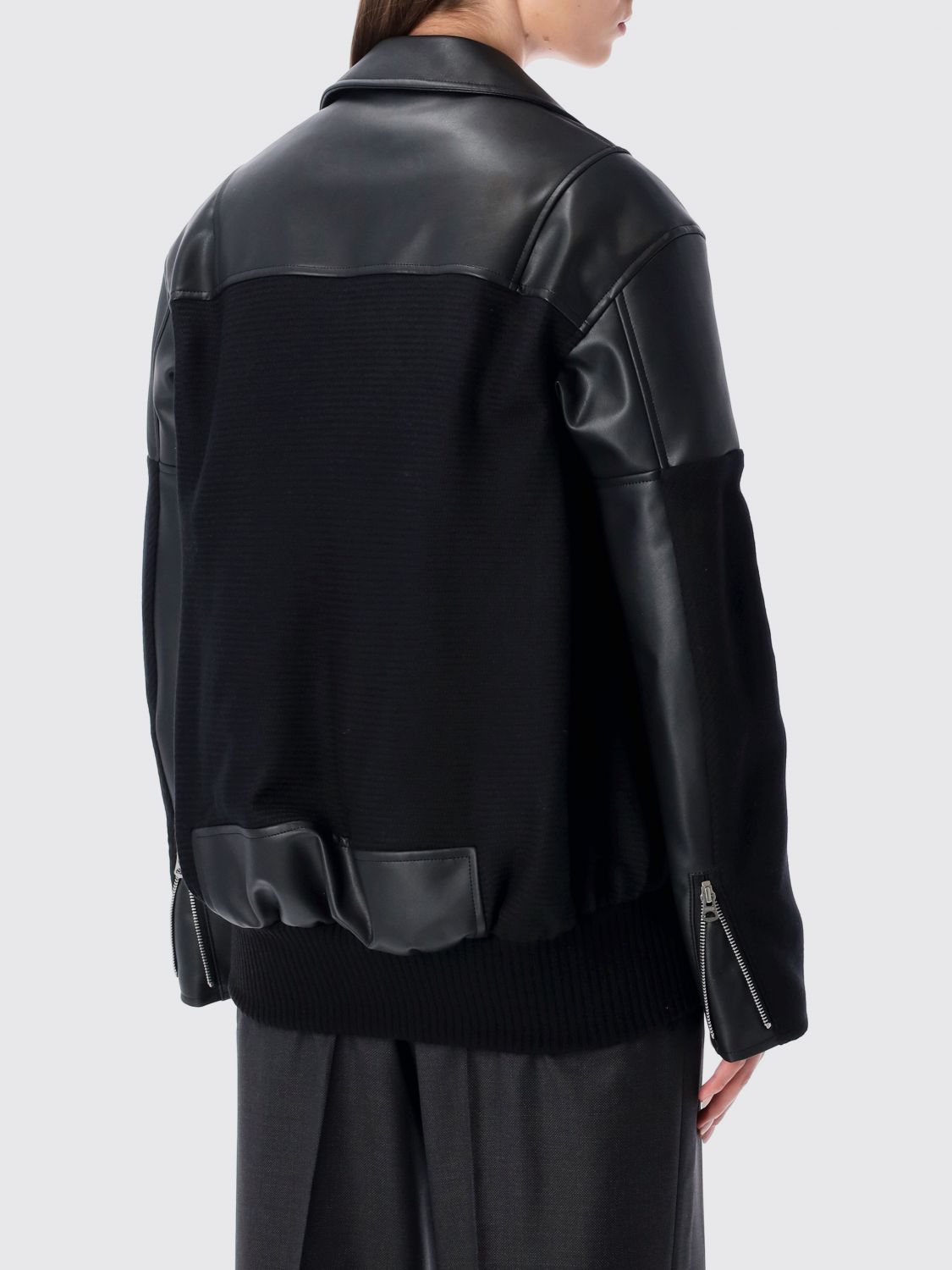 Junya Watanabe - modern biker jacket with wool and leather