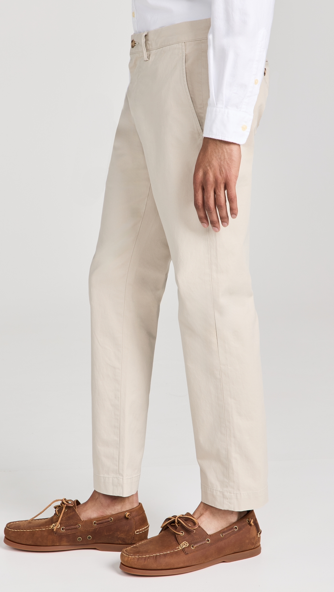 Straight Fit Washed Stretch Chino Pants Classic Stone