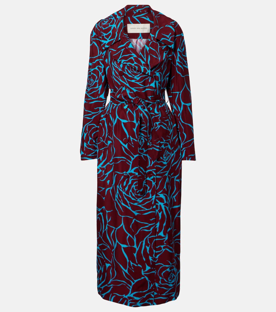 Printed twill coat
