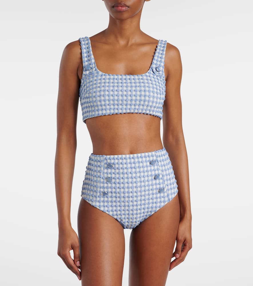 Ainsley gingham bikini top