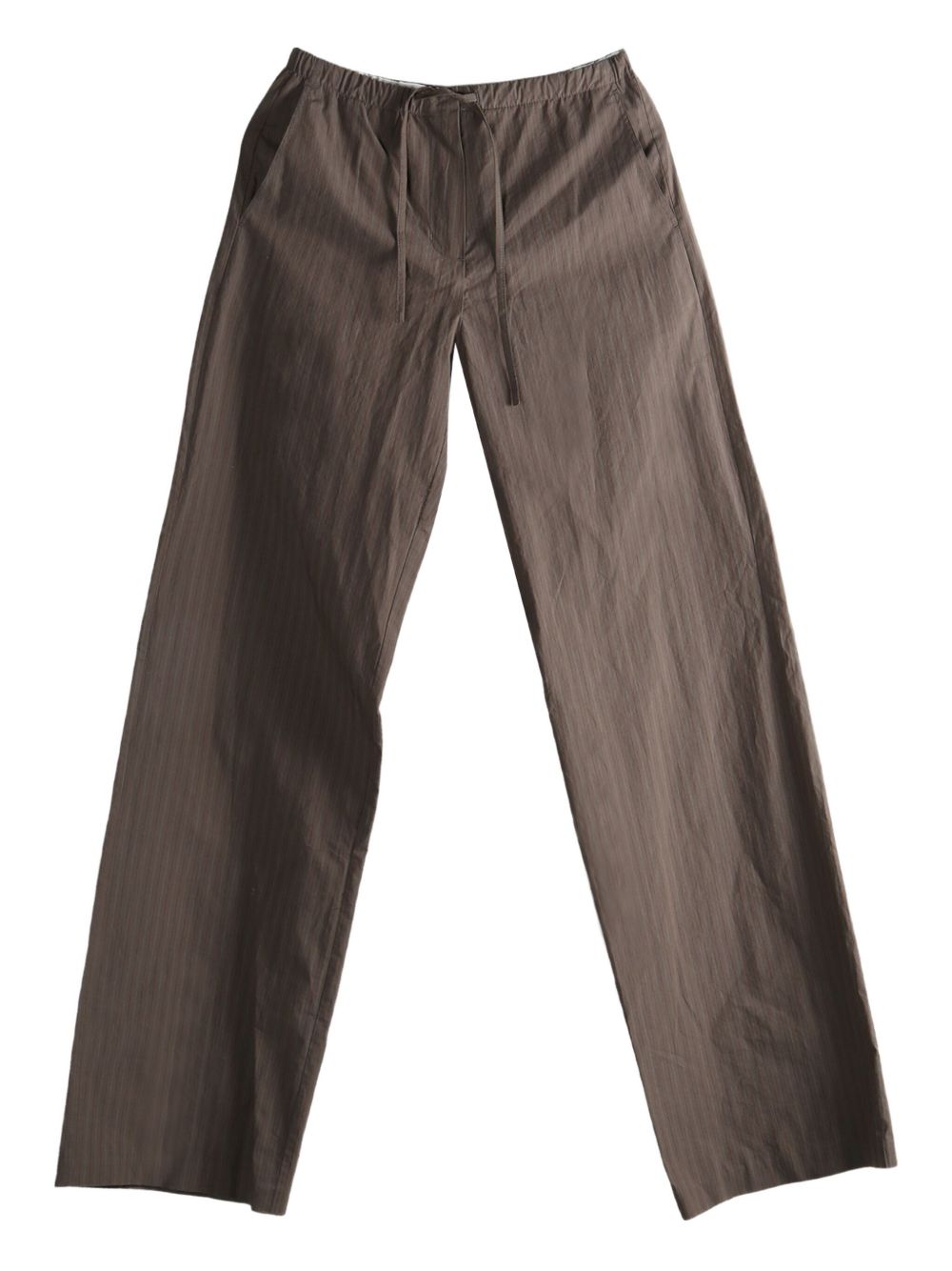 Drawstring-waist trousers - Brown