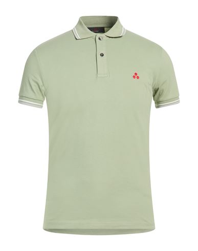 Man Polo shirt Light green Size 3XL Cotton, Elastane
