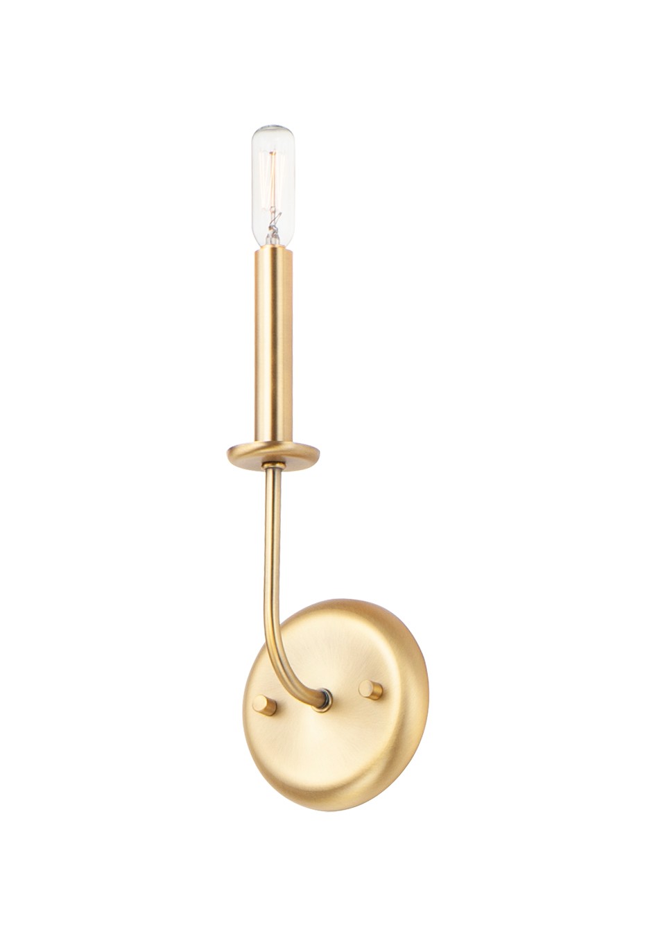 Satin Brass One Light Wall Sconce from the Wesley Collection
