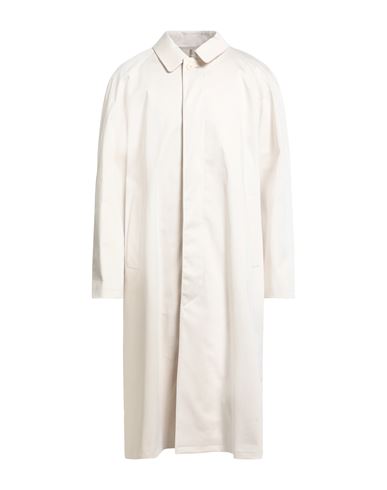 Man Overcoat & Trench Coat Beige Size L Cotton, Elastane