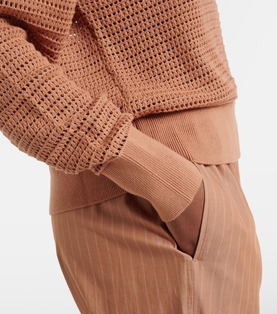 Gaia open-knit cotton sweater