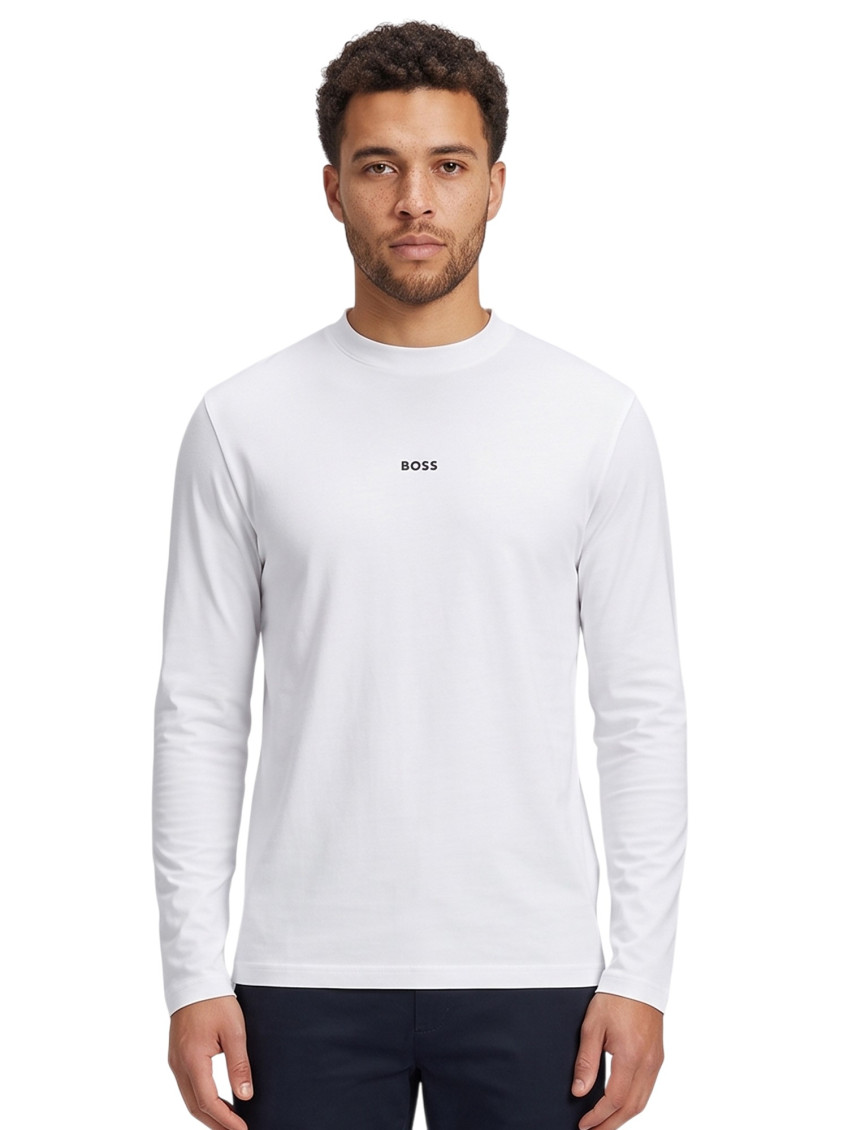 White Logo Full Sleeves T-Shirt