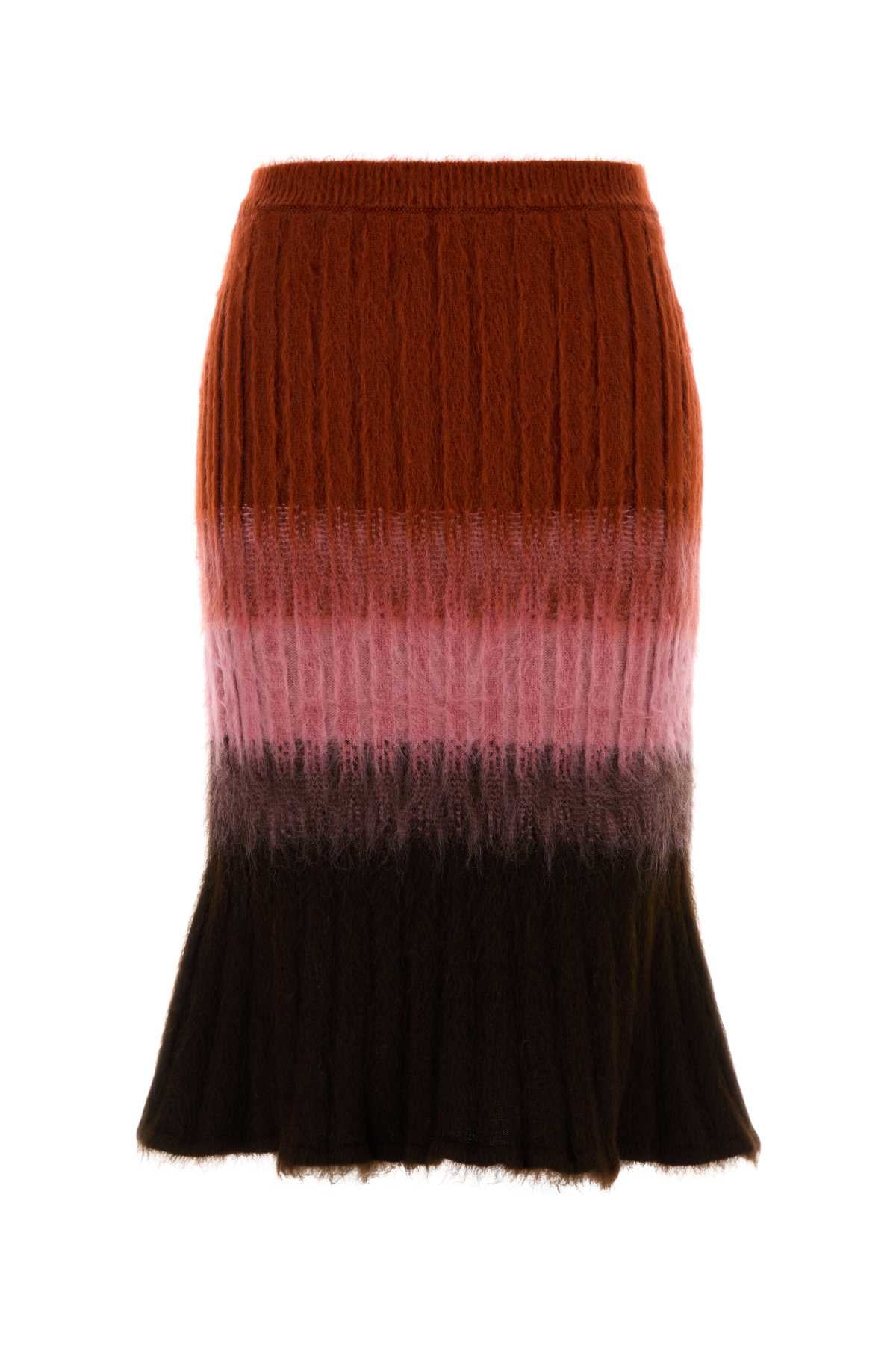 Wool Skirt — Rust