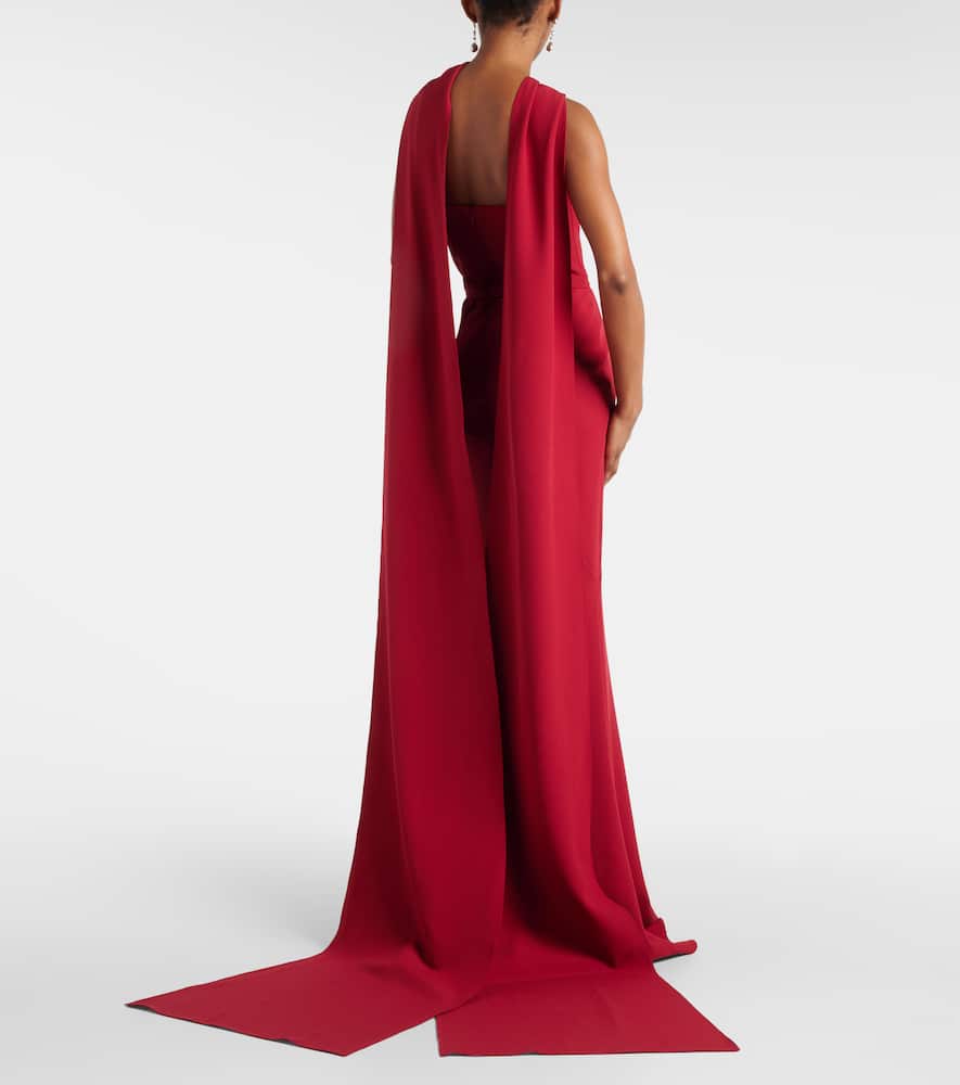 Lilien halterneck crêpe gown