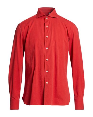 Man Shirt Red Size 16 Cotton