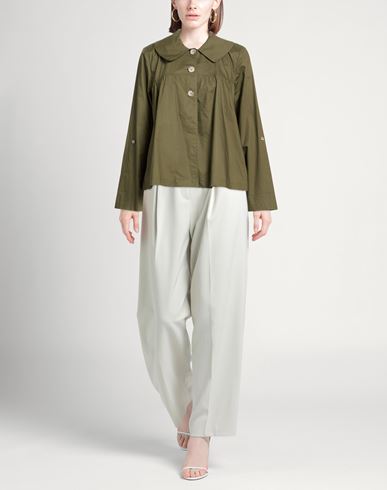 Woman Shirt Military green Size L Cotton