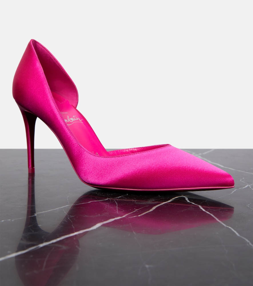Christian Louboutin Iriza 85 silk satin pumps