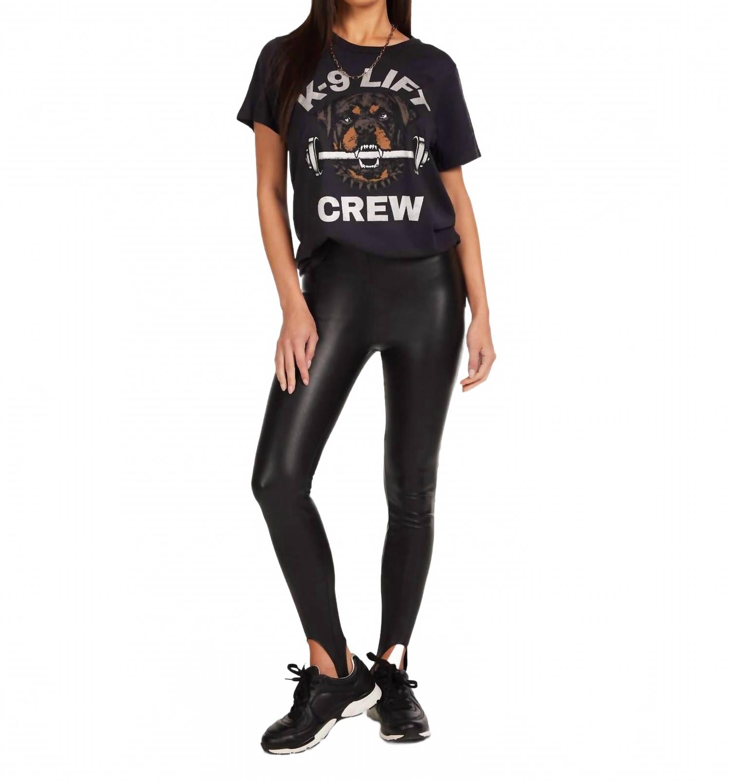 Ruthie K-9 Lift Crew Top In Onyx