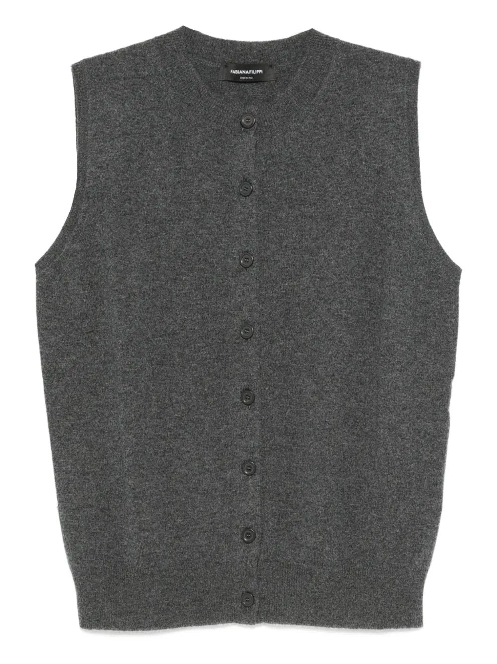 Merino Wool Blend Vest — Grey