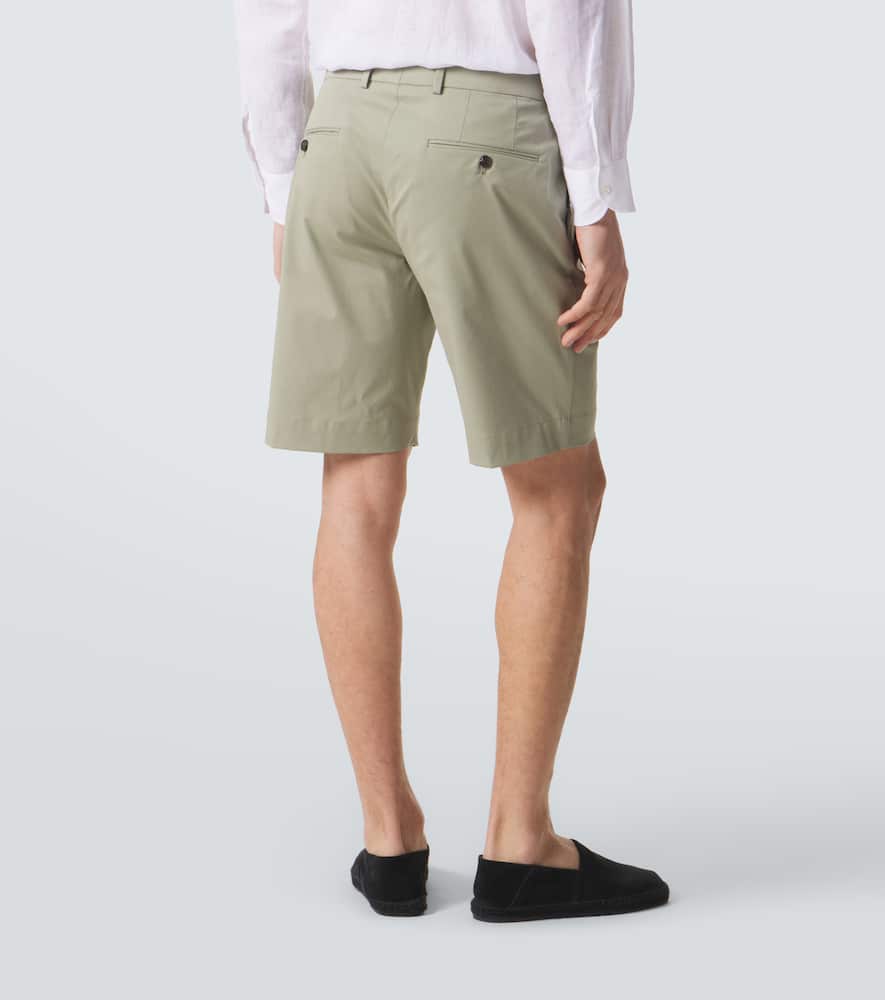 Cotton-blend Bermuda shorts