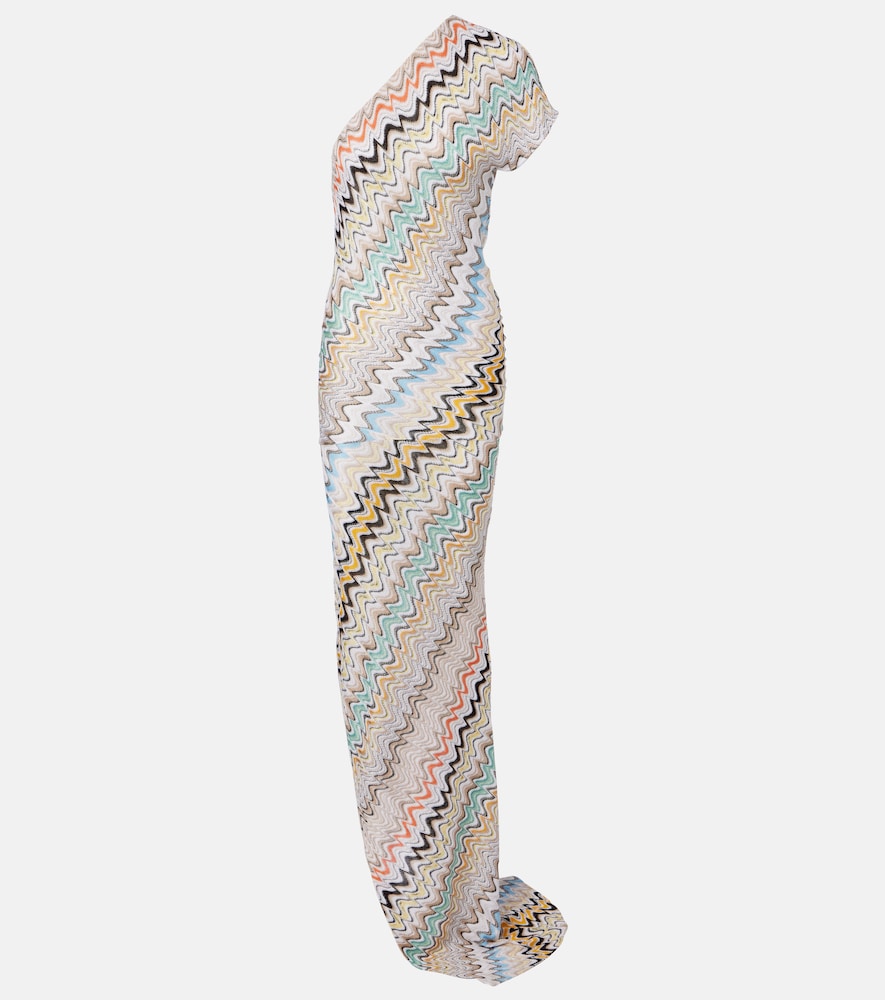Wave one-shoulder maxi dress