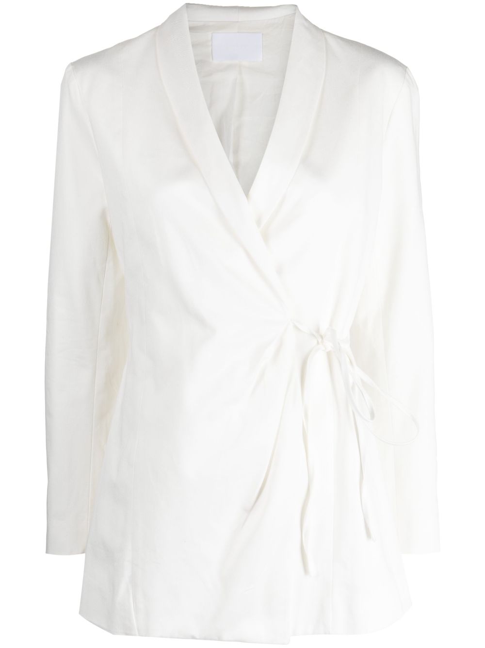 Vanda tied-waist wrap jacket - White