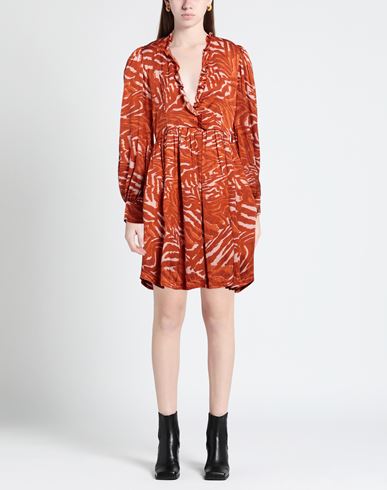 Woman Mini dress Rust Size M Viscose